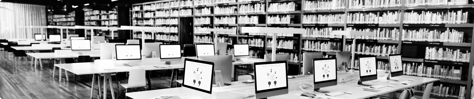 Full width banner of computers